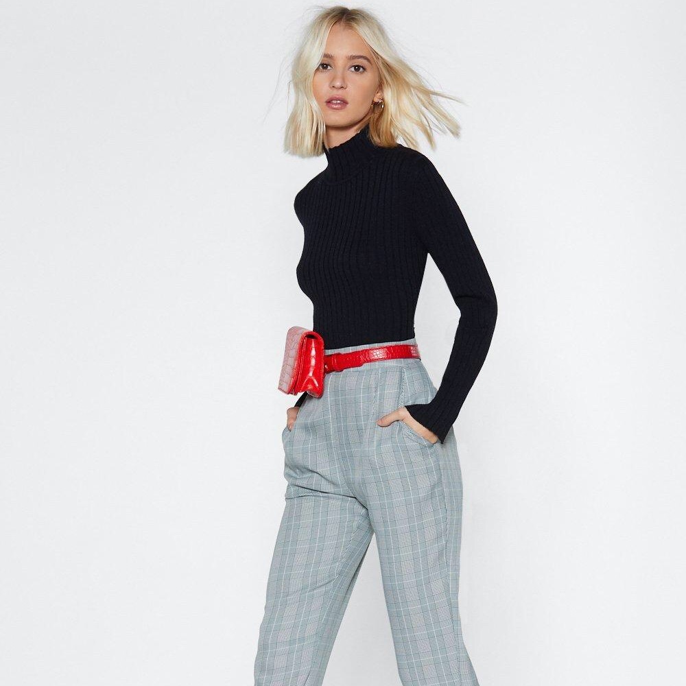 NEW Nastygal Plaid Tapered Pants